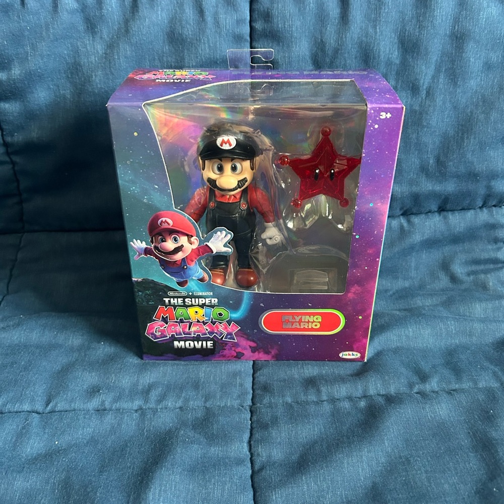 Super Mario Galaxy Flying Mario with Red Star Wave 2 Jakks Pacific - Picture 1 of 9